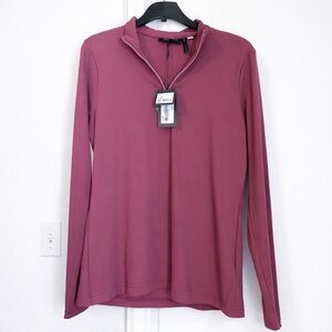 KJUS Celine Half Zip Midlayer Plum Golf Tennis UPF 50+ NWT M